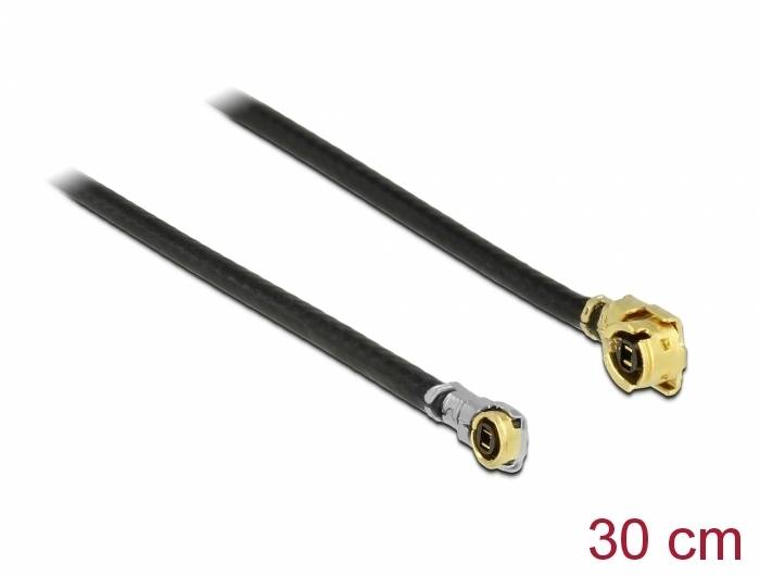 Delock WLAN-Antennen Anschlusskabel [1x IPEX-Stecker - 1x IPEX-Stecker] 30cm Schwarz