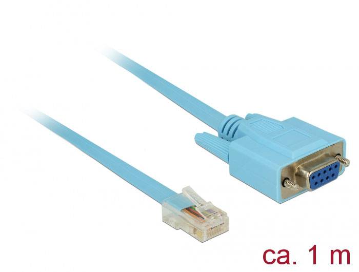 Delock 63341 VGA / RJ45 Adapter [1x D-SUB-Buchse 9pol. - 1x RJ45-Stecker] Blau 1.00m