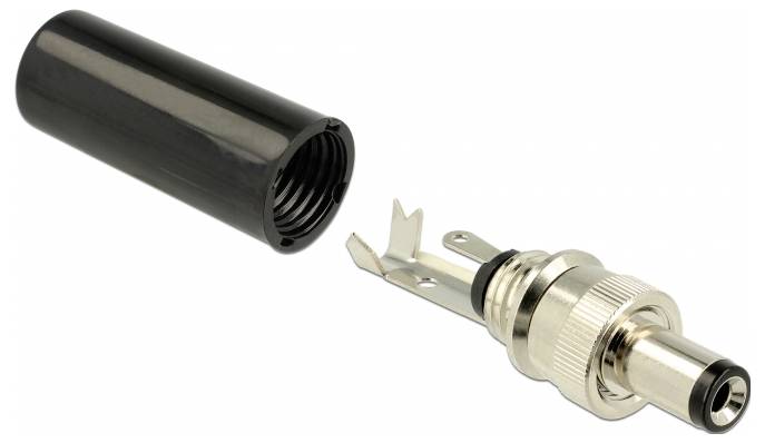 Delock 89913 Niedervolt-Steckverbinder Stecker, Einbau 5.5mm 2.1mm 1St.
