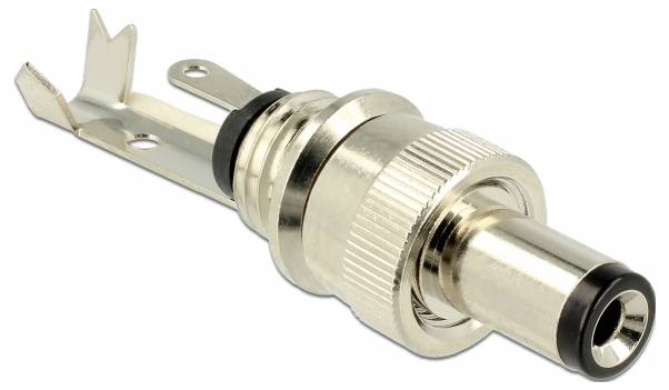 Delock 89913 Niedervolt-Steckverbinder Stecker, Einbau 5.5mm 2.1mm 1St.