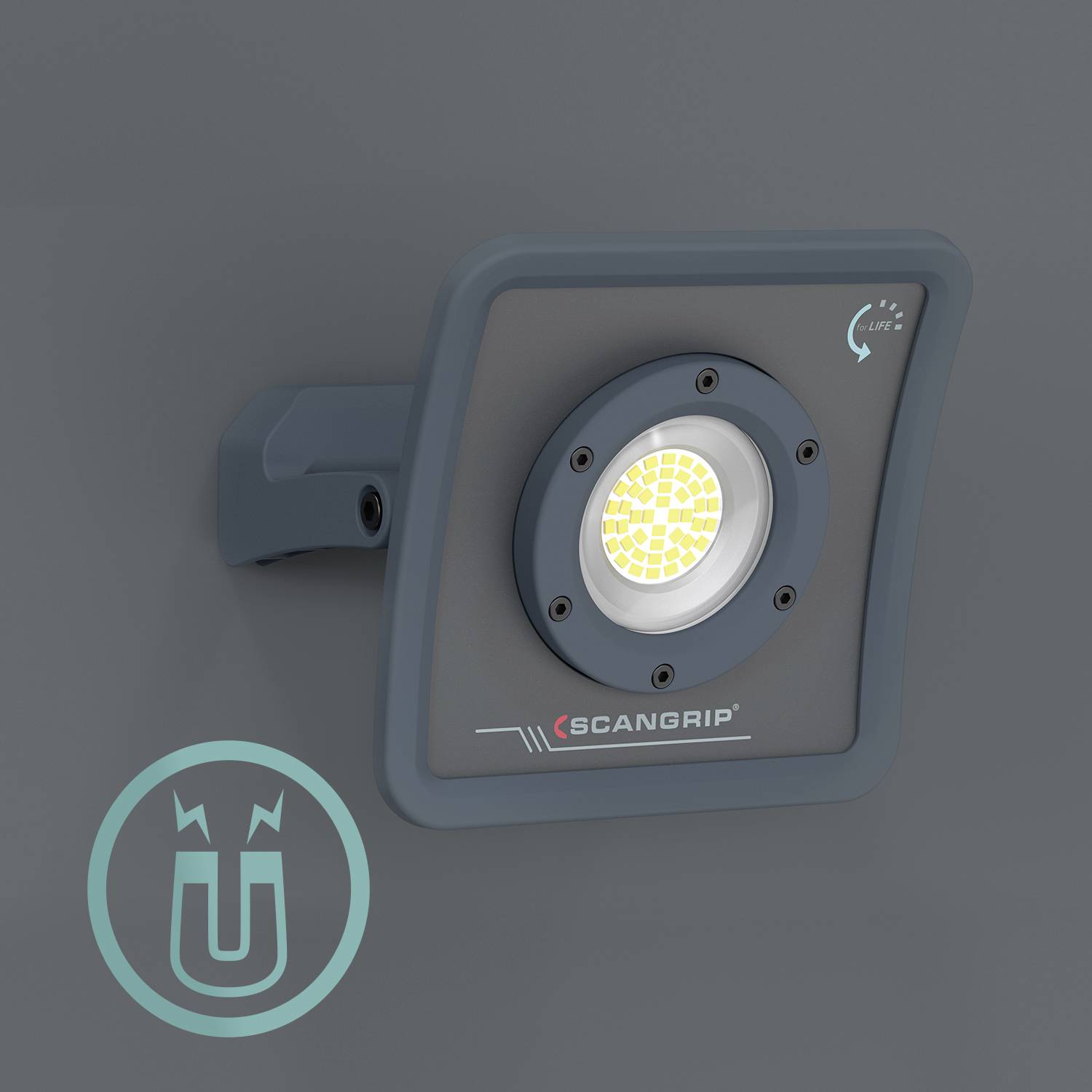 LED-Baustrahler NOVA R forLIFE tragbar mit Akku Dimmfunktion USB-Powerbank Magnethalter. Kiesel GmbH