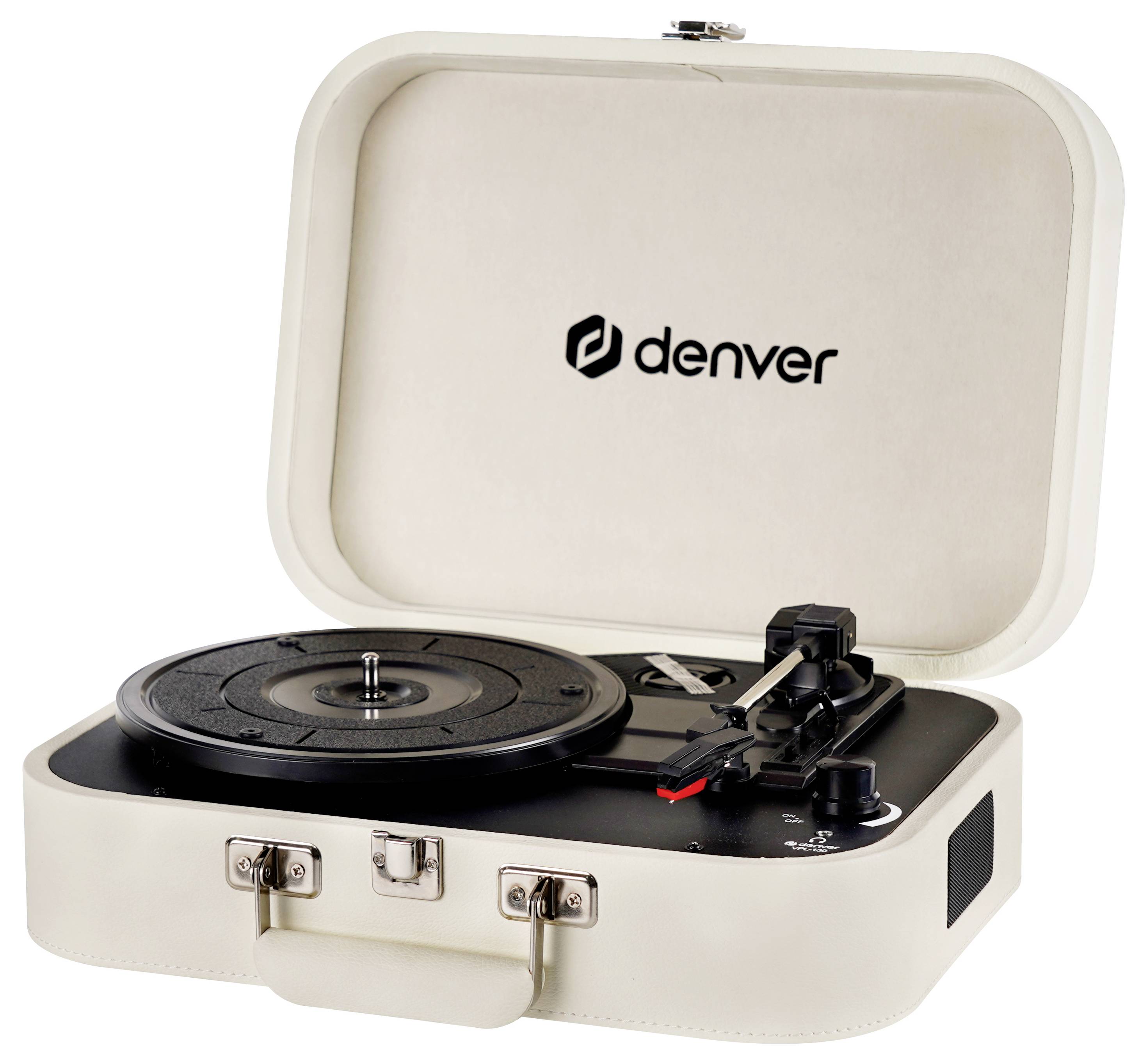 Denver VPL-130 USB-Plattenspieler Creme-Weiß