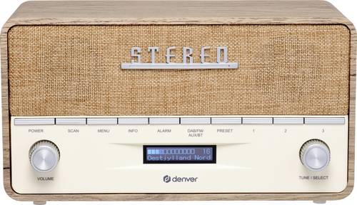 Denver DAB-36LW Portable Digital Brown, White - Denver DAB-36LW,