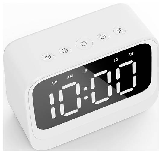 Denver EC-53W Quarz Wecker Weiß Alarmzeiten 2