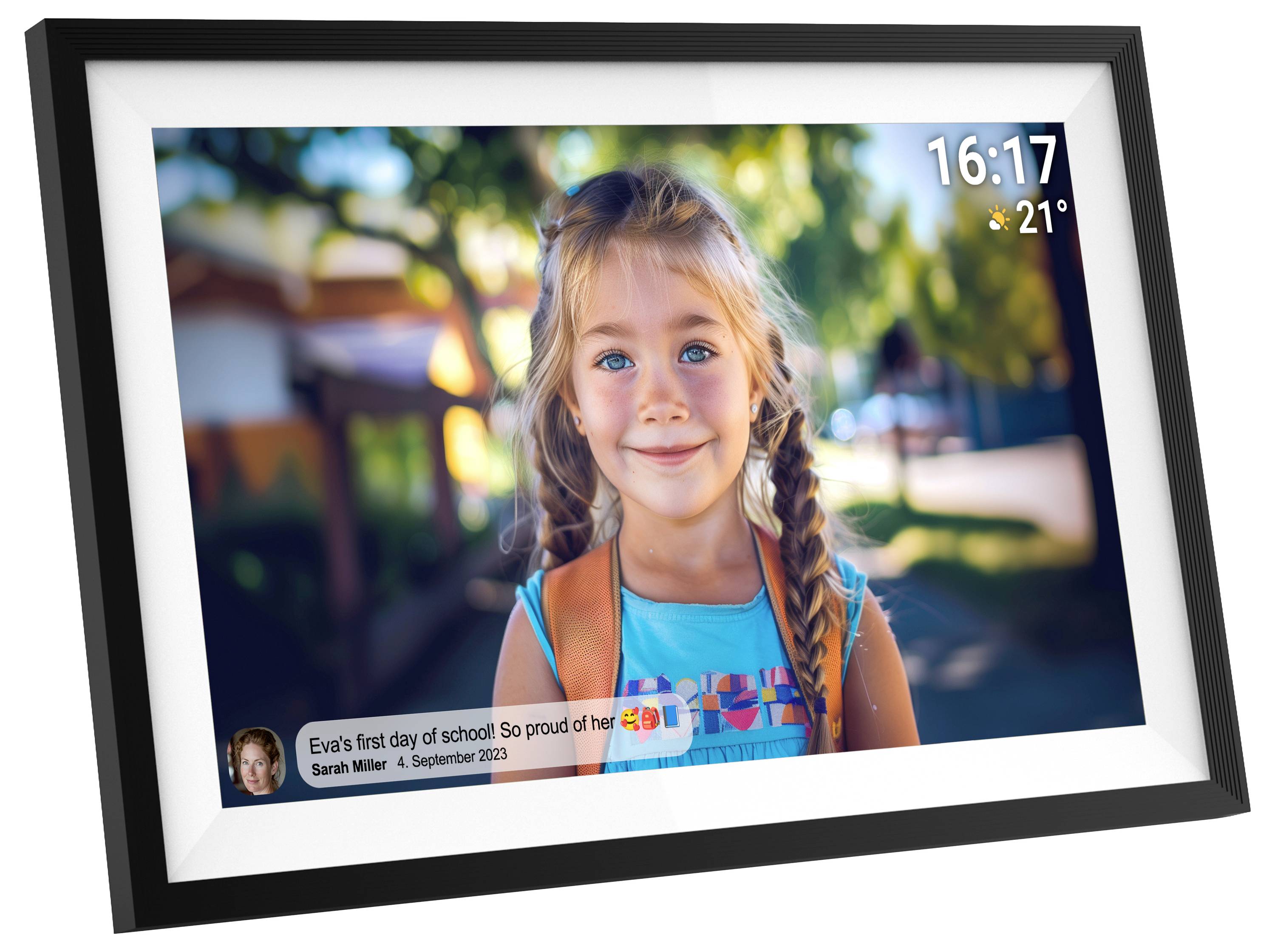 Denver PFF-1516 Digitaler Bilderrahmen 39.6cm 15.6 Zoll EEK: C (A - G) 1920 x 1080 Pixel 16GB Schwarz, Weiß