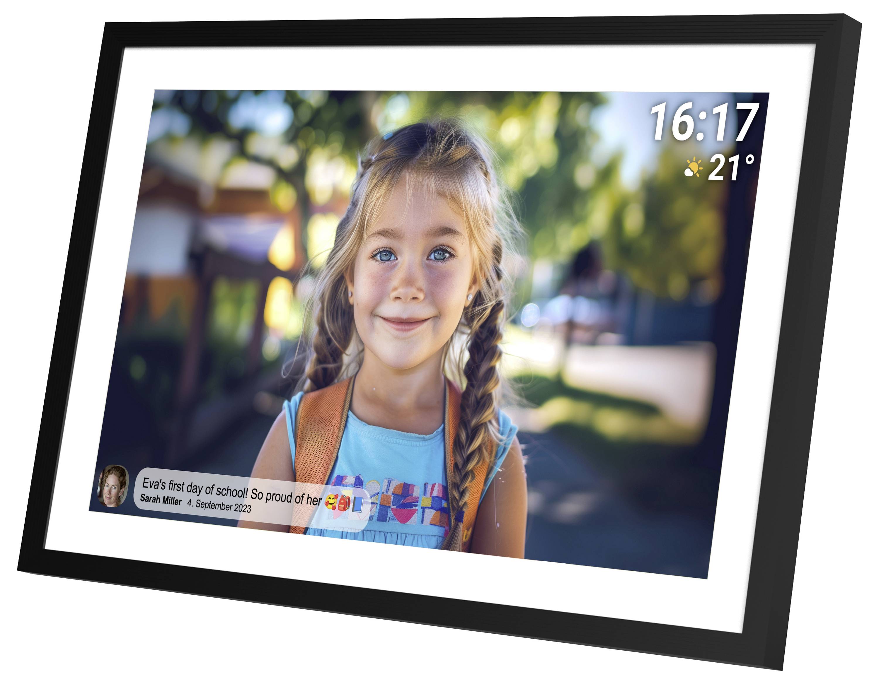 Denver PFF-1516 Digitaler Bilderrahmen 39.6cm 15.6 Zoll EEK: C (A - G) 1920 x 1080 Pixel 16GB Schwarz, Weiß