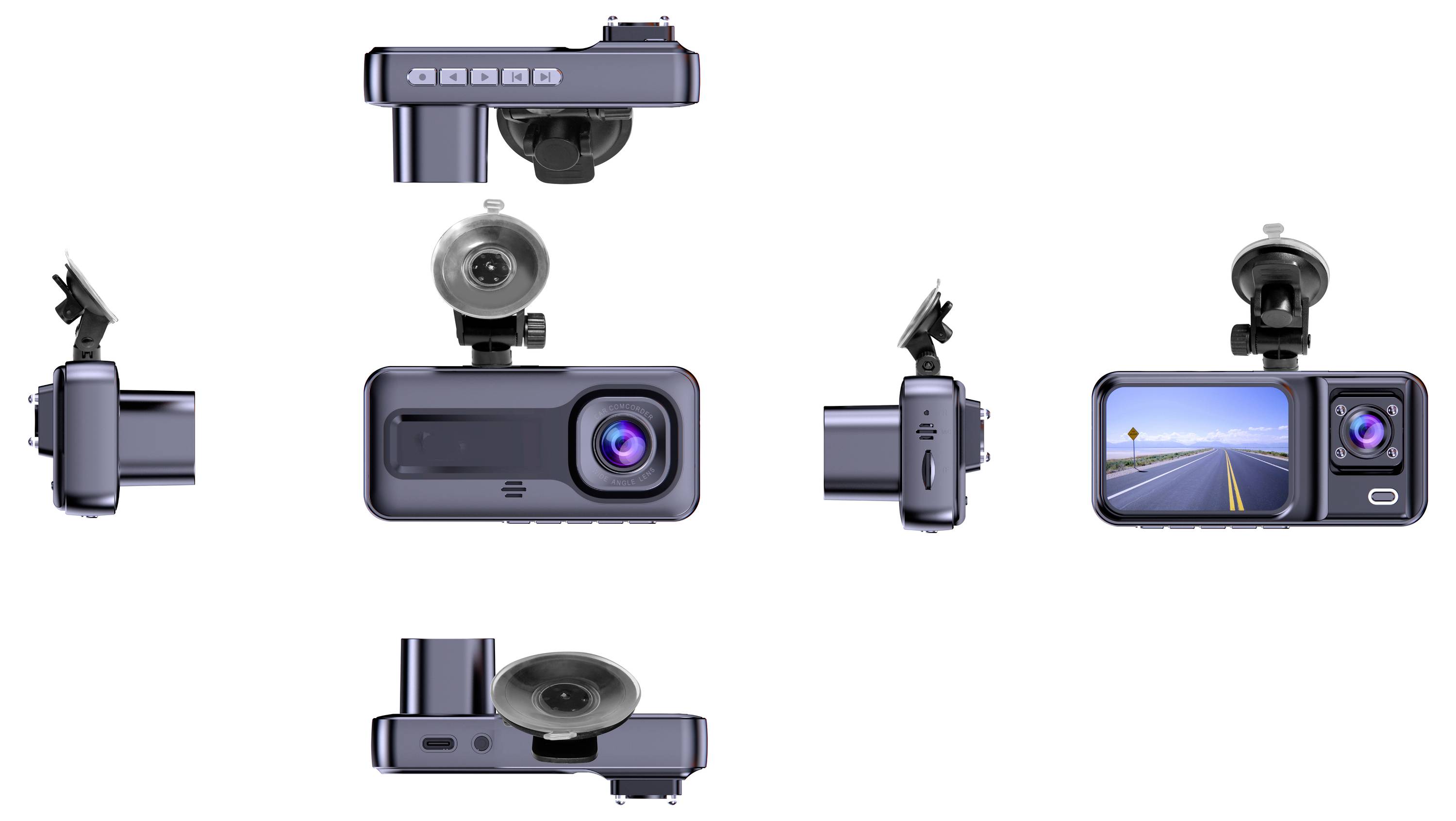 Denver CCT-2500 Dashcam Blickwinkel horizontal max.=120 ° 5 V Dual-Kamera, G-Sensor, Automatischer