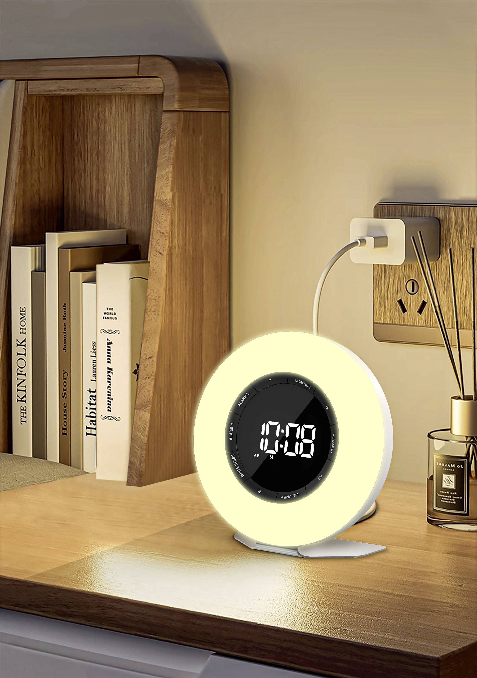 Denver CRL-342 Quarz Lichtwecker Weiß Alarmzeiten 2 2 Timerzeiten