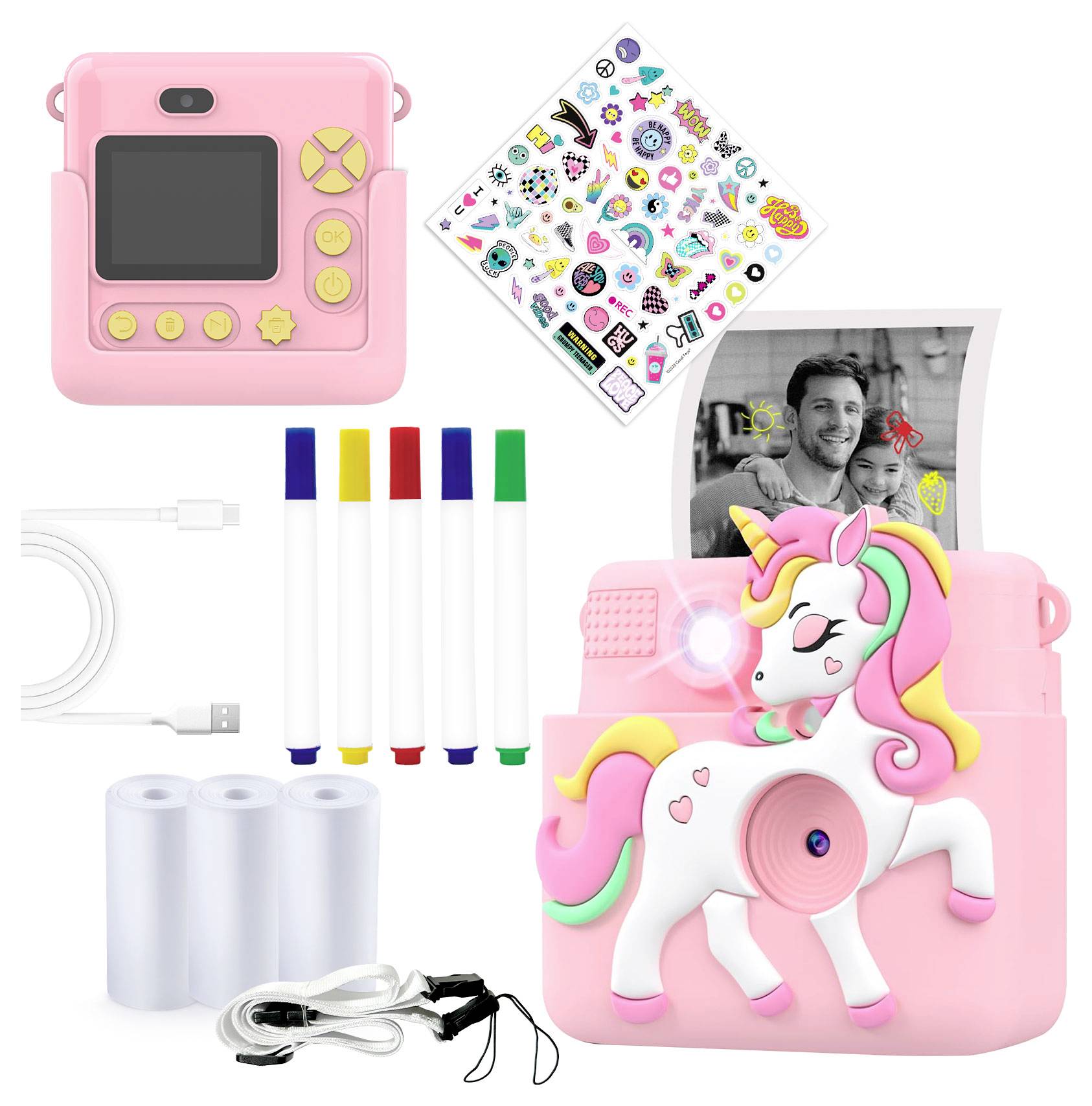 Denver KPC-1363RO ROSE Sofortbildkamera 20 Megapixel Rosa, Weiß