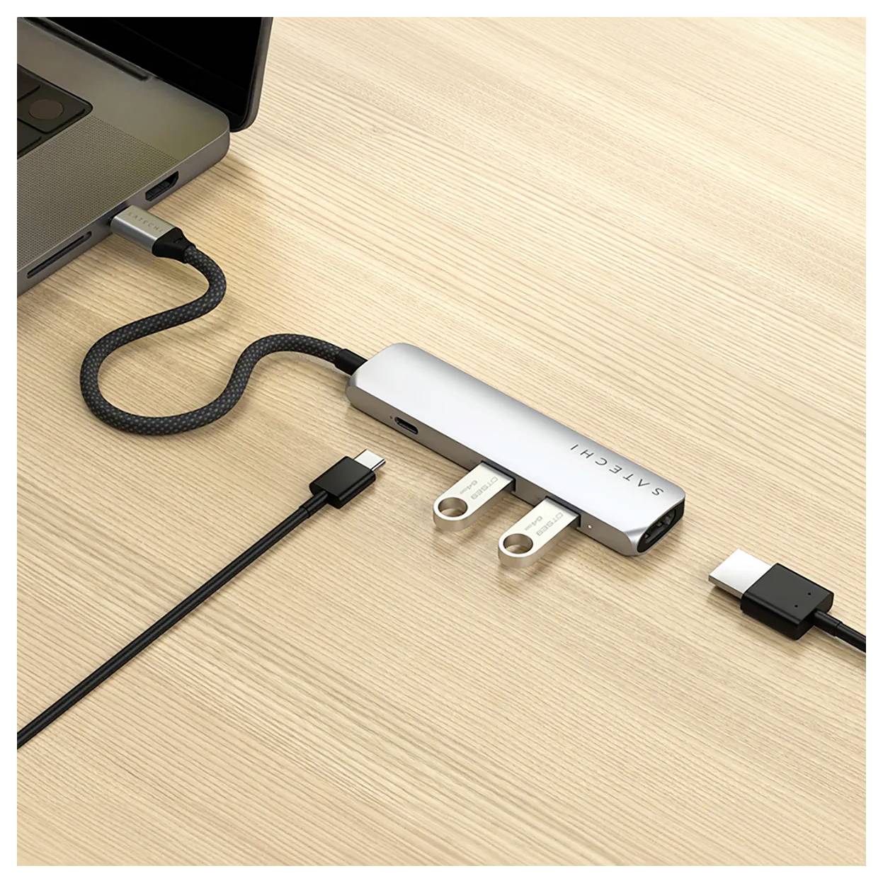 Satechi USB-C® Dockingstation ST-P4SS