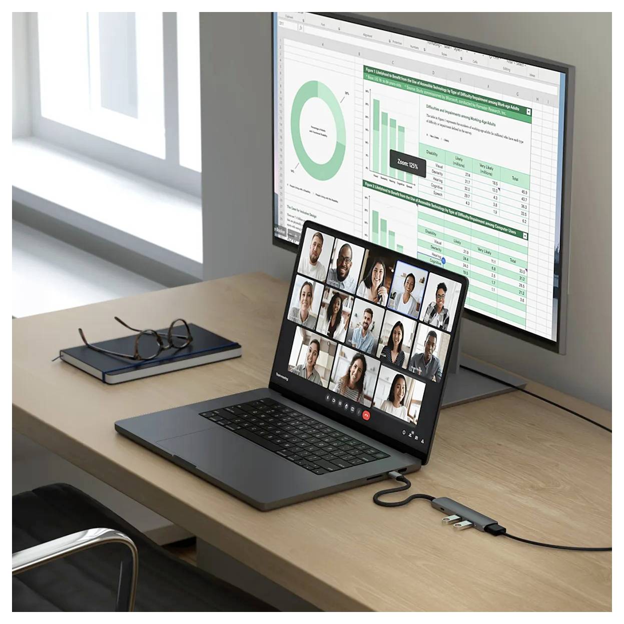 Satechi USB-C® Dockingstation ST-P4SM