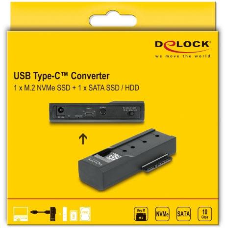 Delock 64253 USB-C® 3.1 Gen2 Schnittstellenkarte [1x USB-C® Buchse - 1x M.2 Key M-Buchse, SATA 6 Gb/s]