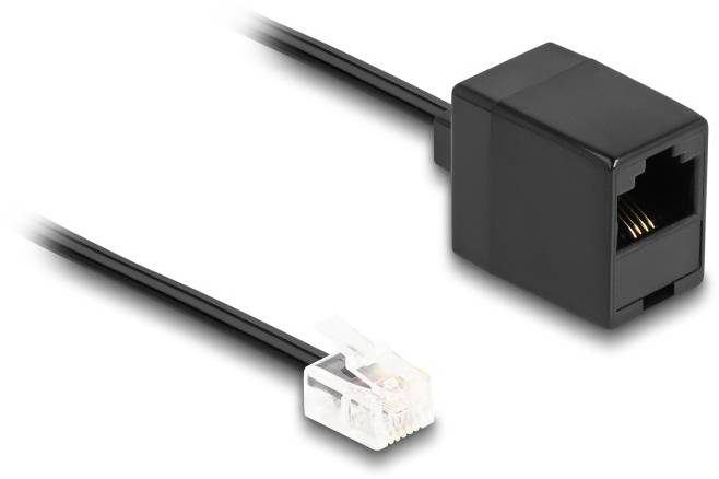 Delock Telefon (analog) Anschlusskabel 1 m Schwarz