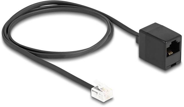 Delock Telefon (analog) Anschlusskabel 1m Schwarz