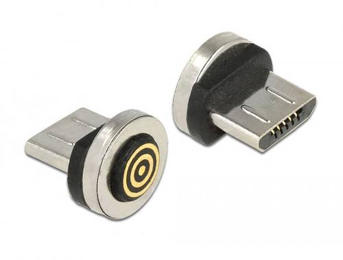 Magnetische USB Micro B reserve adapter - Metall - Delock