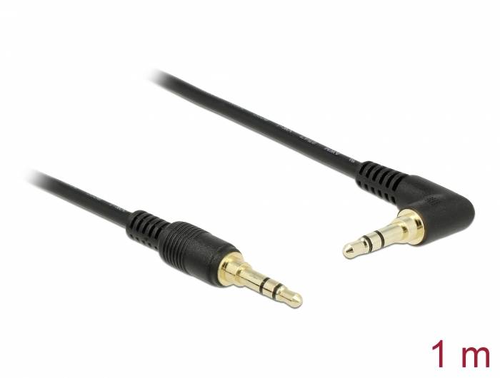 Audio-Kabel, 3,5-mm-Klinke, L-förmig, 1 Meter Länge