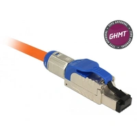 Delock 86487 RJ45 Stecker feldkonfektionierbar Cat.8.1 Metall 86487 Blau, Silber 1St. Delock 86487 RJ45 Stecker feldkonfektionierbar Cat.8.1 Metall 86487 Blau, Silber 1St.