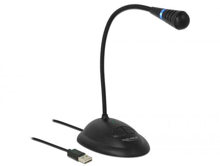 Delock Schwanenhals USB-Mikrofon 65871 Übertragungsart (Details):USB, Kabelgebunden inkl. Kabel, Standfuß