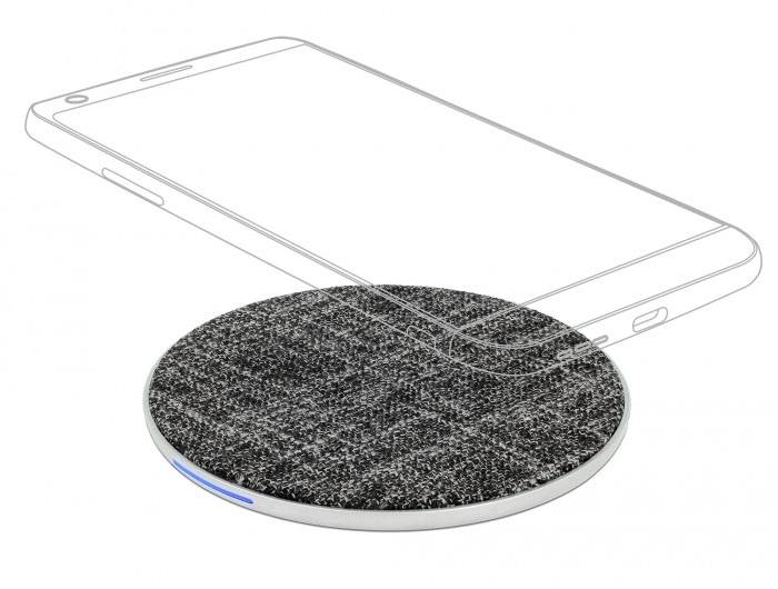 Delock Induktions-Ladegerät 10W 65919 65919 Ausgänge USB-C® Buchse Schwarz, Grau