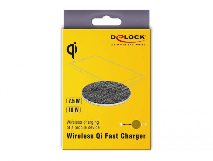 Delock Induktions-Ladegerät 10W 65919 65919 Ausgänge USB-C® Buchse Schwarz, Grau