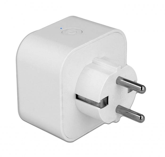 Delock 11826 Schaltbare Zwischensteckdose mit Schalter am Gerät 1er Set 1polig Weiß