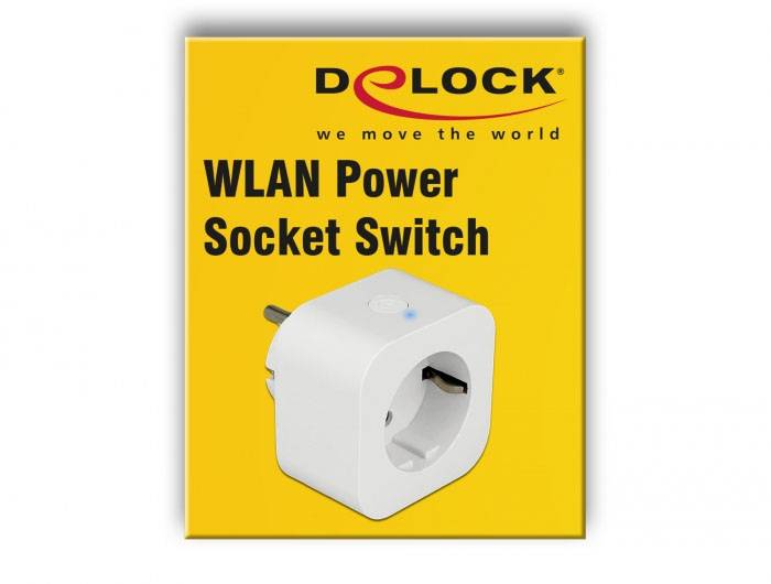 Delock 11826 Schaltbare Zwischensteckdose mit Schalter am Gerät 1er Set 1polig Weiß