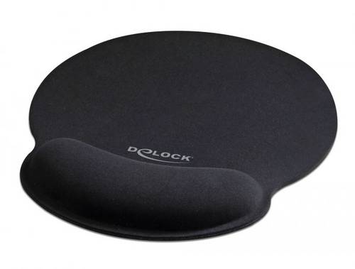 Delock 12559 Mauspad mit Handballenauflage Schwarz