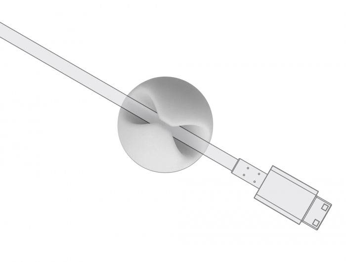 Delock Kabel-Halteclips Weiß (B x H) 29mm x 15mm 1 Set 18291