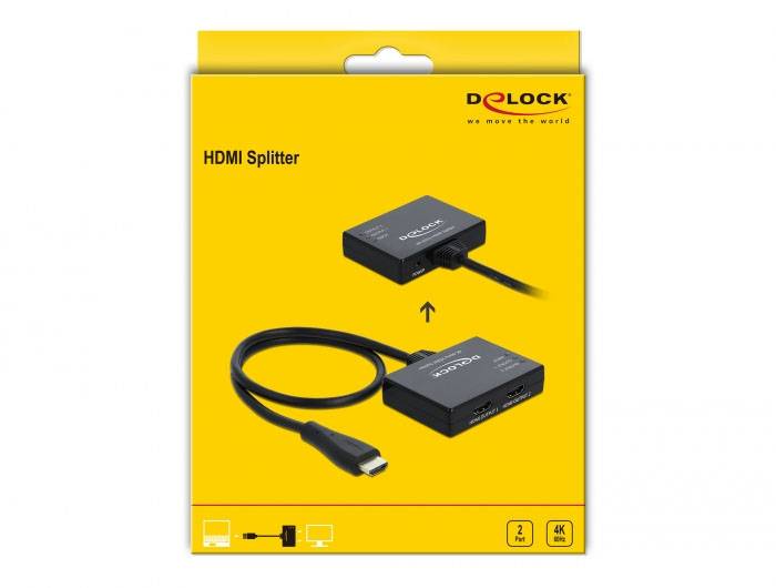 Delock 87747 HDMI-Splitter LED-Anzeige Schwarz