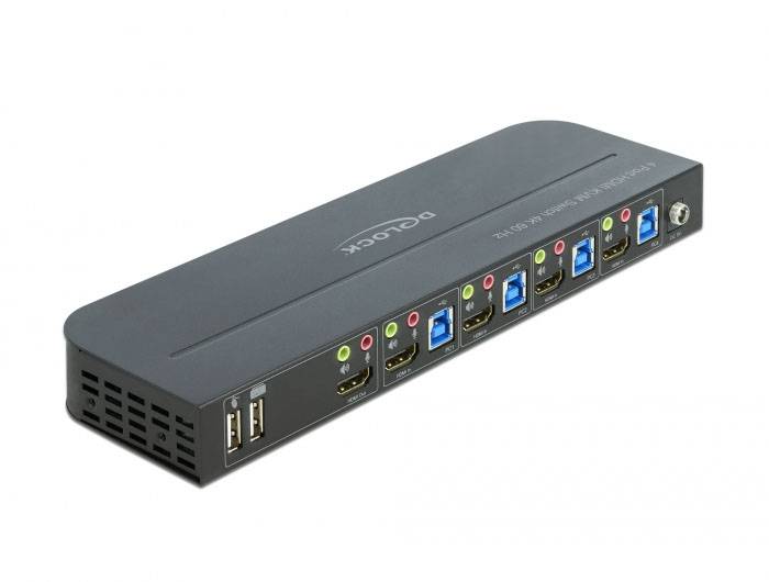 Delock 11483 HDMI-Switch HDMI Tastatur, Maus, Gestensteuerung, Fernbedienung 3840 x 2160 Pixel