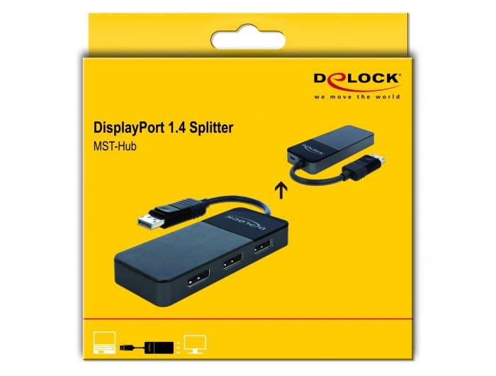 Delock 87737 DisplayPort-Splitter Schwarz