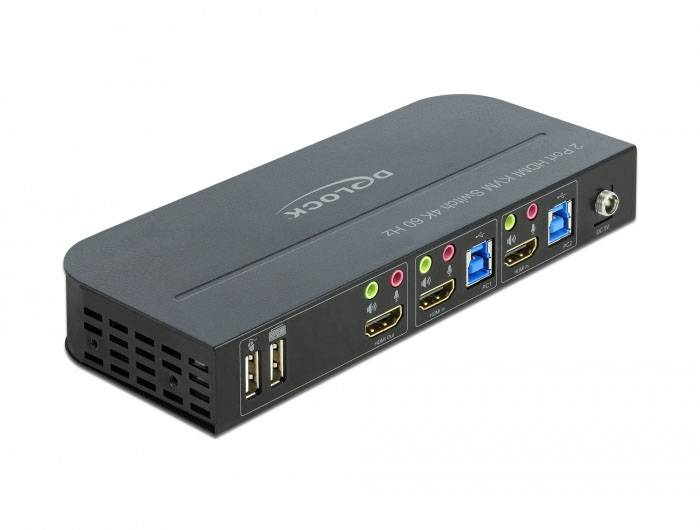 Delock 11481 HDMI-Switch HDMI Gestensteuerung, Maus, Tastatur, Fernbedienung 3840 x 2160 Pixel