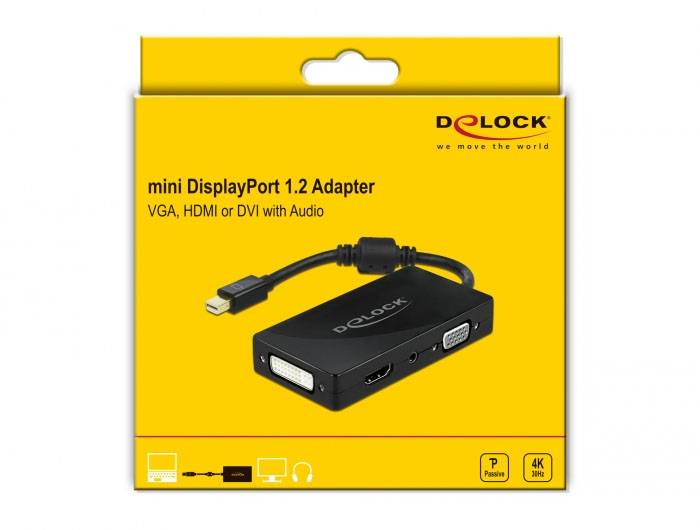 Delock 62073 Mini-DisplayPort Adapter Schwarz 15cm