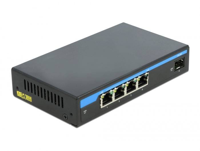 Delock 87765 87765 Netzwerk Switch 4 Port 1 GBit/s PoE-Funktion