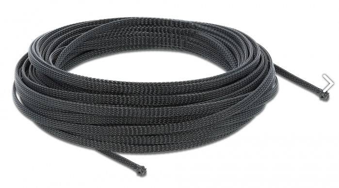 Delock 18847 18847 Geflechtschlauch Schwarz Polyester 10m 1St.