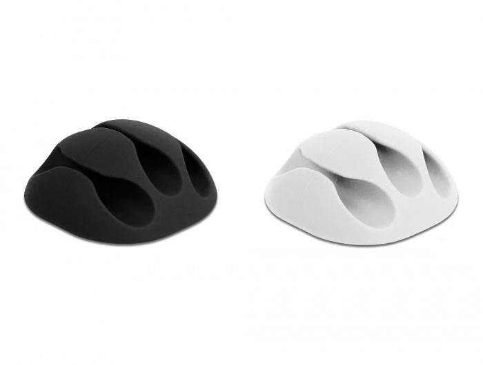 Delock Kabel-Halteclips Thermoplast Schwarz, Weiß (B x H) 35mm x 16mm 1 Set 18346