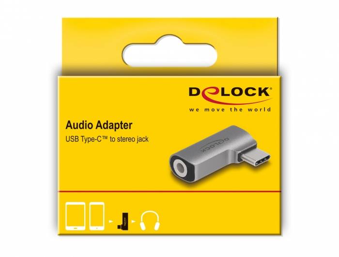 Delock USB-C®, Audio Adapter [1x USB-C® Stecker - 1x Klinkenbuchse 3.5 mm] 64192 0cm