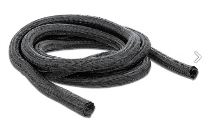Delock 18854 18854 Geflechtschlauch Schwarz Polyester 2m 17mm (max) 1St.