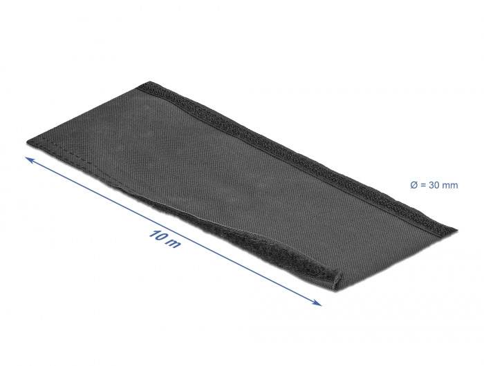 Delock Kabel-Bündelschlauch Polyester Schwarz 10m 19216