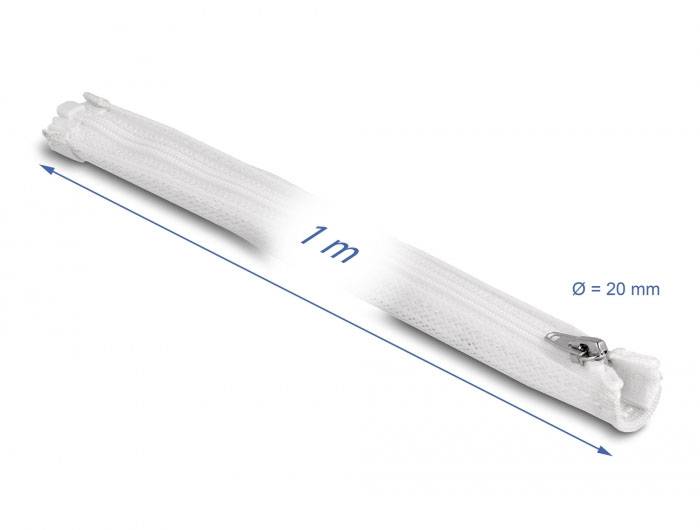 Delock 20821 20821 Geflechtschlauch Weiß Polyester 1m 15mm (max) 1St.