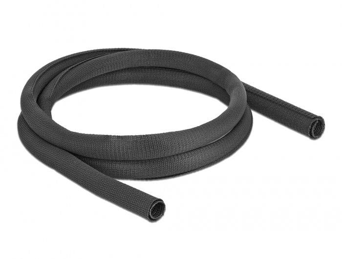 Delock Kabel-Bündelschlauch Polyester Schwarz (Ø x L) 25mm x 2m 1 St. 19181