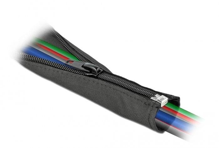 Delock Kabel-Bündelschlauch Polyester Schwarz (Ø x L) 35mm x 1m 1 St. 19218