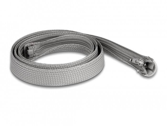 Delock 20824 20824 Geflechtschlauch Grau Polyester 1m 15mm (max) 1St.