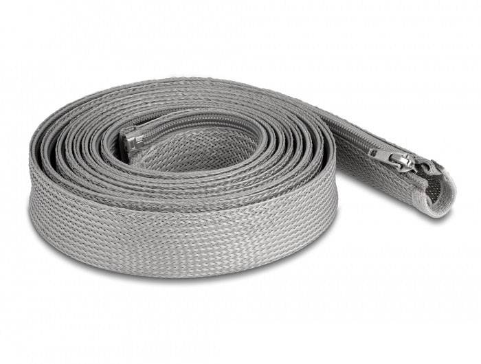 Delock 20836 20836 Geflechtschlauch Grau Polyester 3m 15mm (max) 1St.