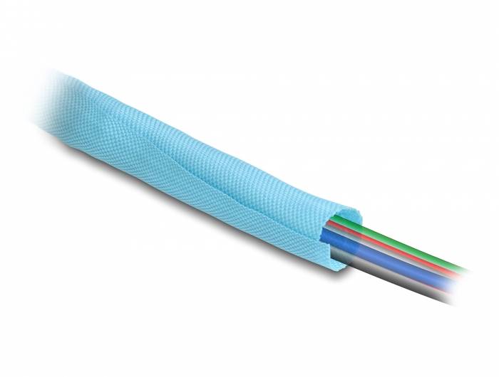 Delock Kabel-Bündelschlauch Polyester Blau (Ø x L) 25mm x 2m 1 St. 20879