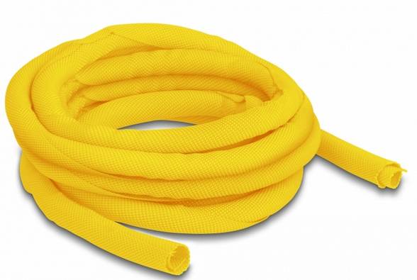 Delock Kabel-Bündelschlauch Polyester Gelb (Ø x L) 10mm x 5m 1 St. 20872