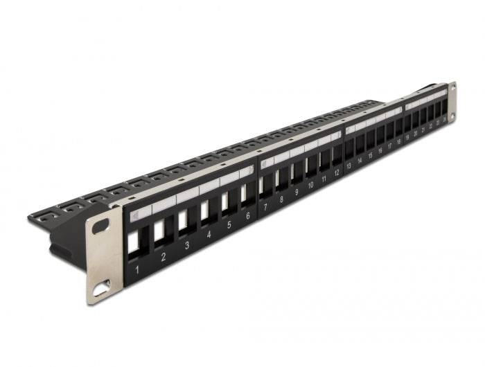 Delock 66865 Patch-Panel 1 HE Schwarz
