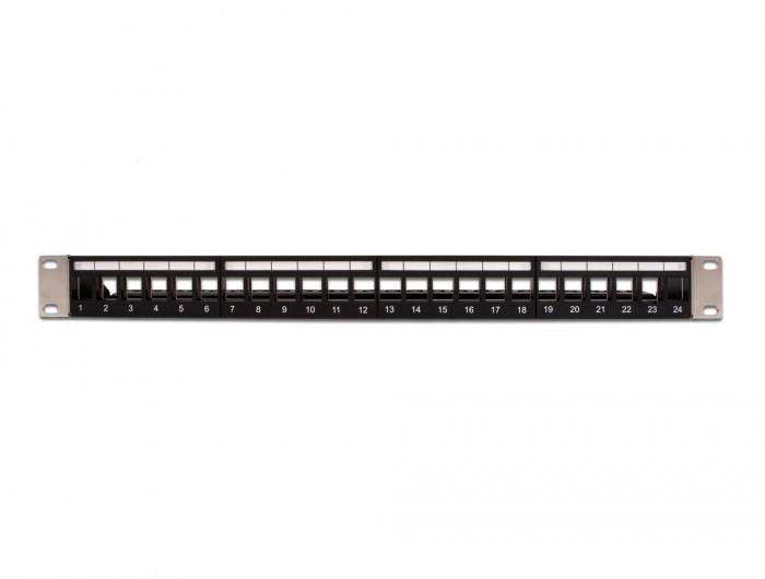 Delock 66865 Patch-Panel 1 HE Schwarz