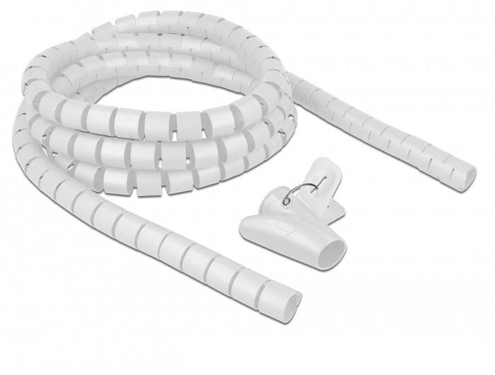 Delock Spiralschlauch Polyethylen Weiß (Ø x L) 15mm x 2.5m 1 St. 18839