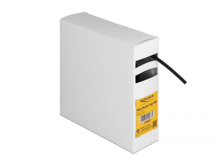 Delock 19963 Schrumpfschlauch Schwarz 3mm Schrumpfrate:3:1 1St.